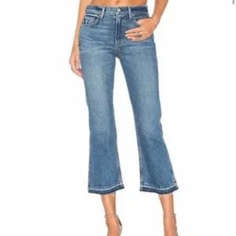 Revolve Grlfrnd Joan Raw Hem Flare Jean 28